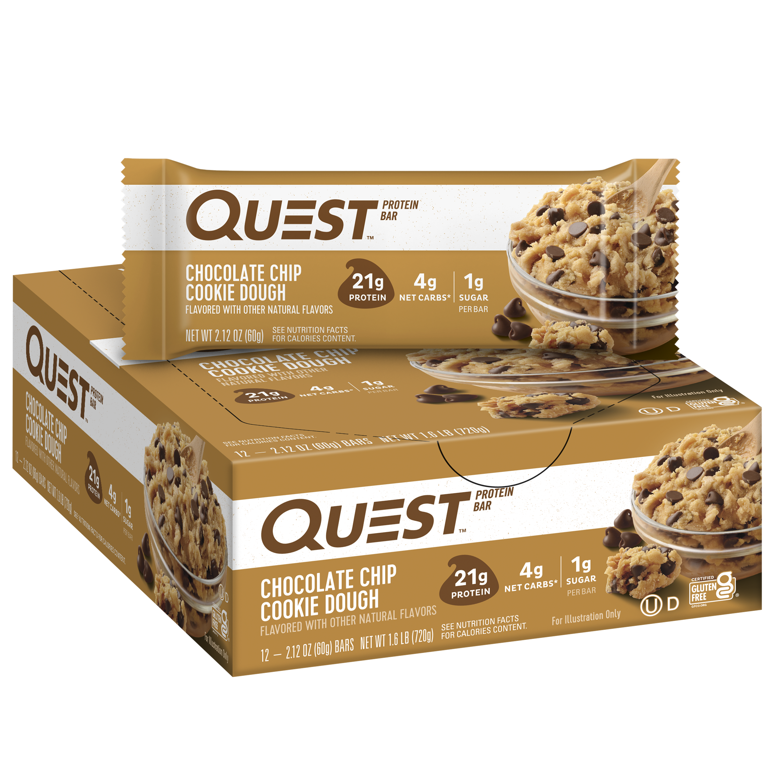 Chocolate Chip Cookie Dough Protein Bars