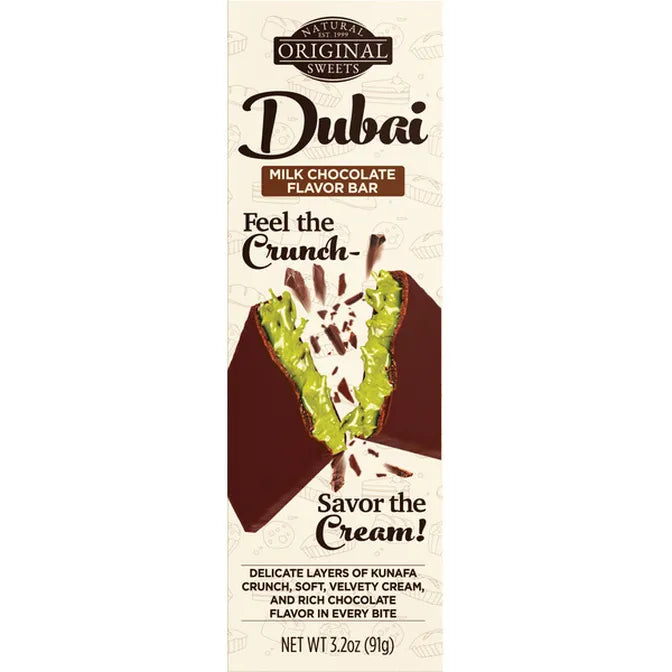 Original Natural Sweets Dubai Milk Chocolate Bar