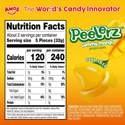 Peelerz - Peelable Mango Gummy - 62g/bag