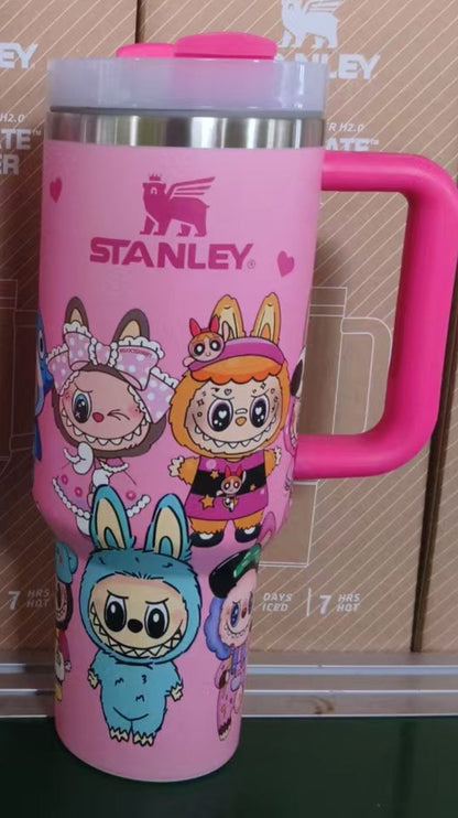 Labubu Exciting Maracon  Monster 40 Oz Tumbler stainless Steel