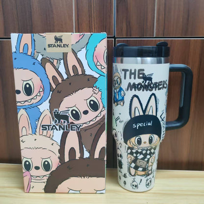 Labubu 40oz Tumbler Stainless Steel Insulated Cup with Straw Lid Large Capacity Travel Mug