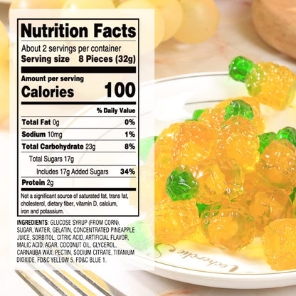 4D Fruit Gummy - Pineapple Burst Juice Filled- 65g/bag