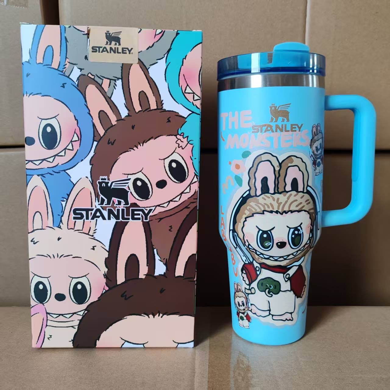 Labubu 40oz Tumbler Stainless Steel Insulated Cup with Straw Lid Large Capacity Travel Mug