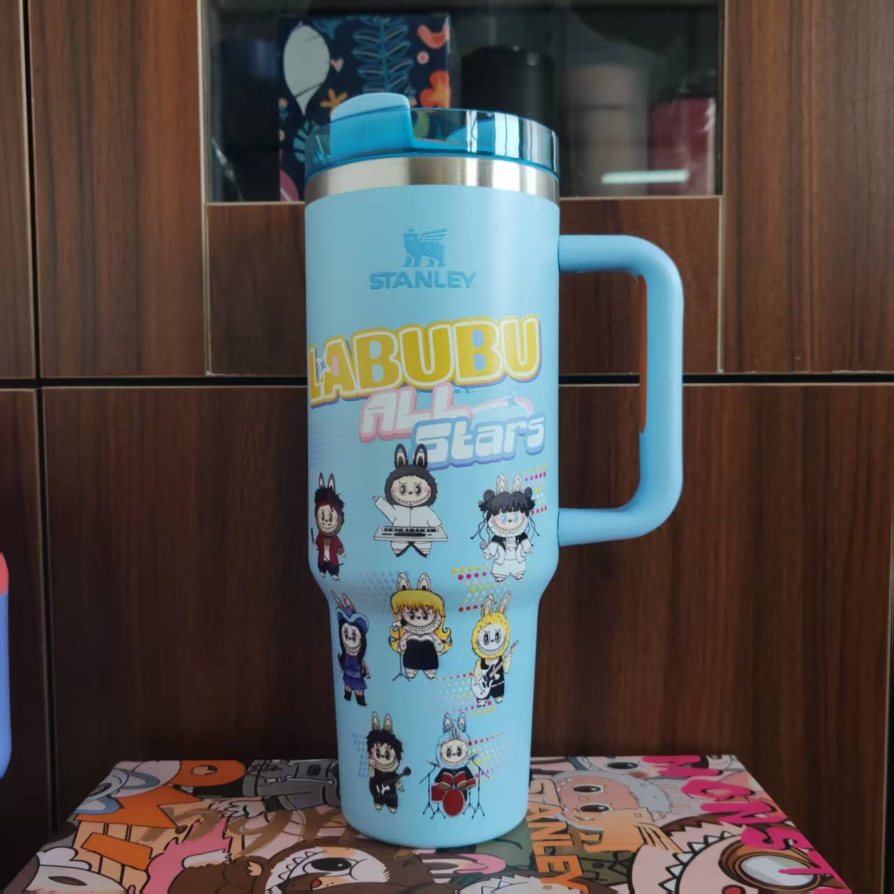 Labubu 40oz Tumbler Stainless Steel Insulated Cup with Straw Lid Large Capacity Travel Mug