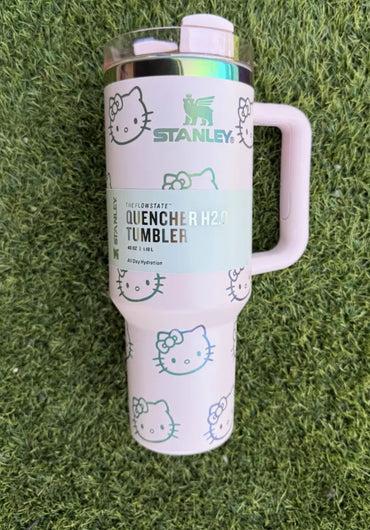 Custom Hello Kitty & Kuromi 40oz Tumbler – Cute Pink Personalized Cup, Kawaii Gift, Sanrio Drinkware, Limited Edition!