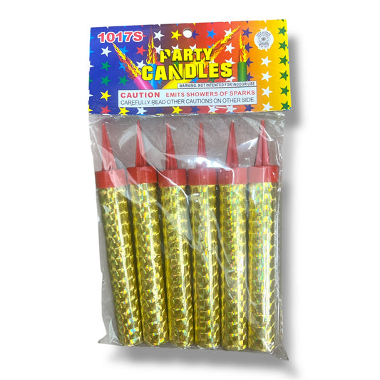 King Of Sparklers Pack Of 6 Gold Wrapping Sparkling Candles For Bottle Service Birthday Wedding Sweet 16 Party Candle (Pack Of 6 Gold) Size Small
