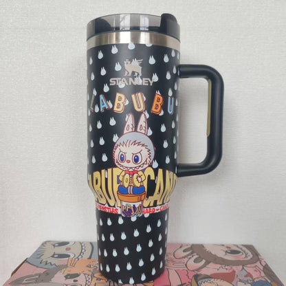 Labubu 40oz Tumbler Stainless Steel Insulated Cup with Straw Lid Large Capacity Travel Mug