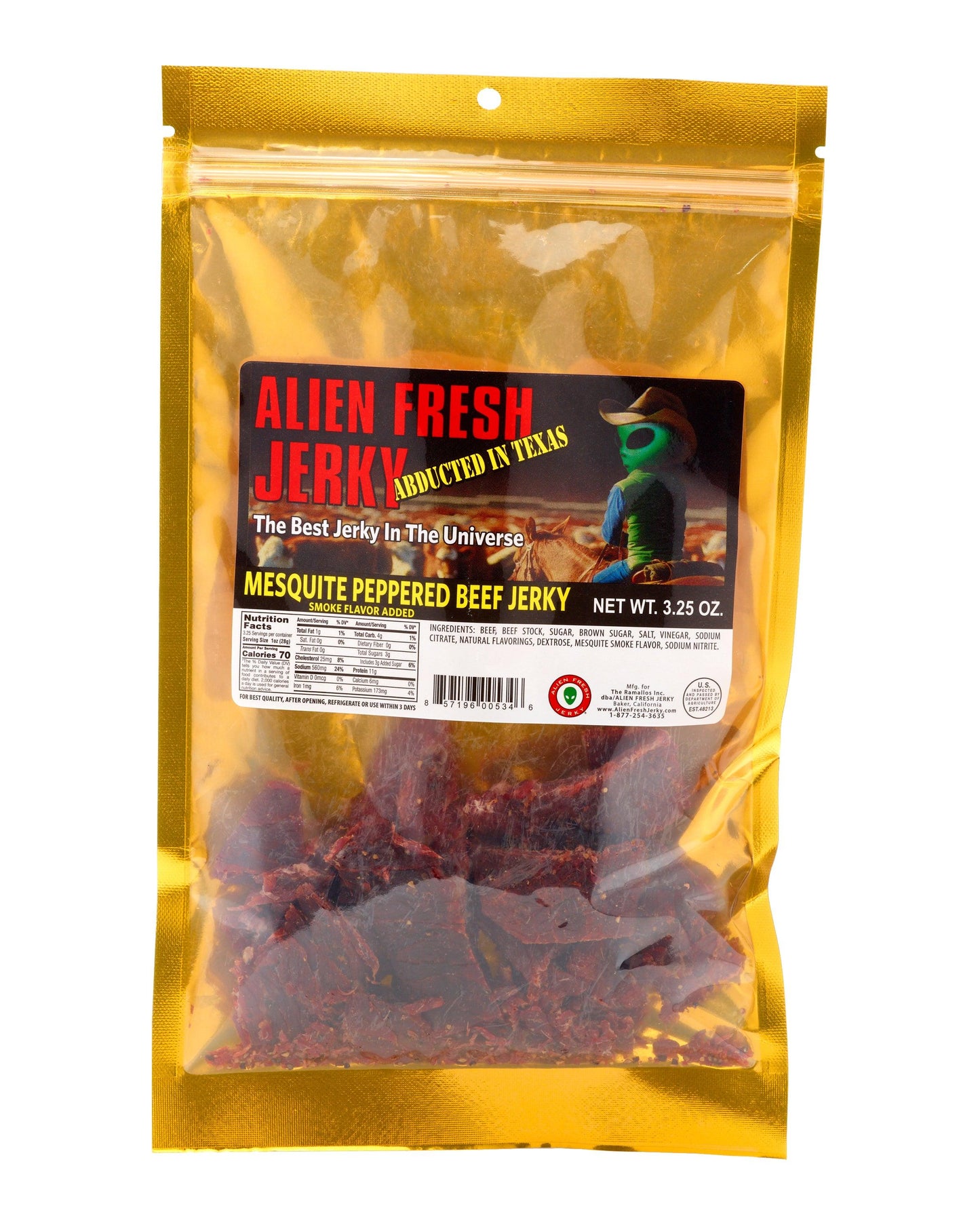 TX Style Mesquite Peppered Beef Jerky - 3.25oz