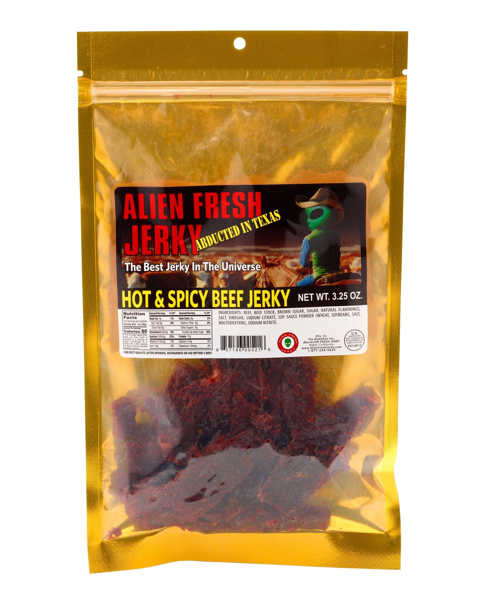 TX Style Hot & Spicy Beef Jerky - 3.25oz