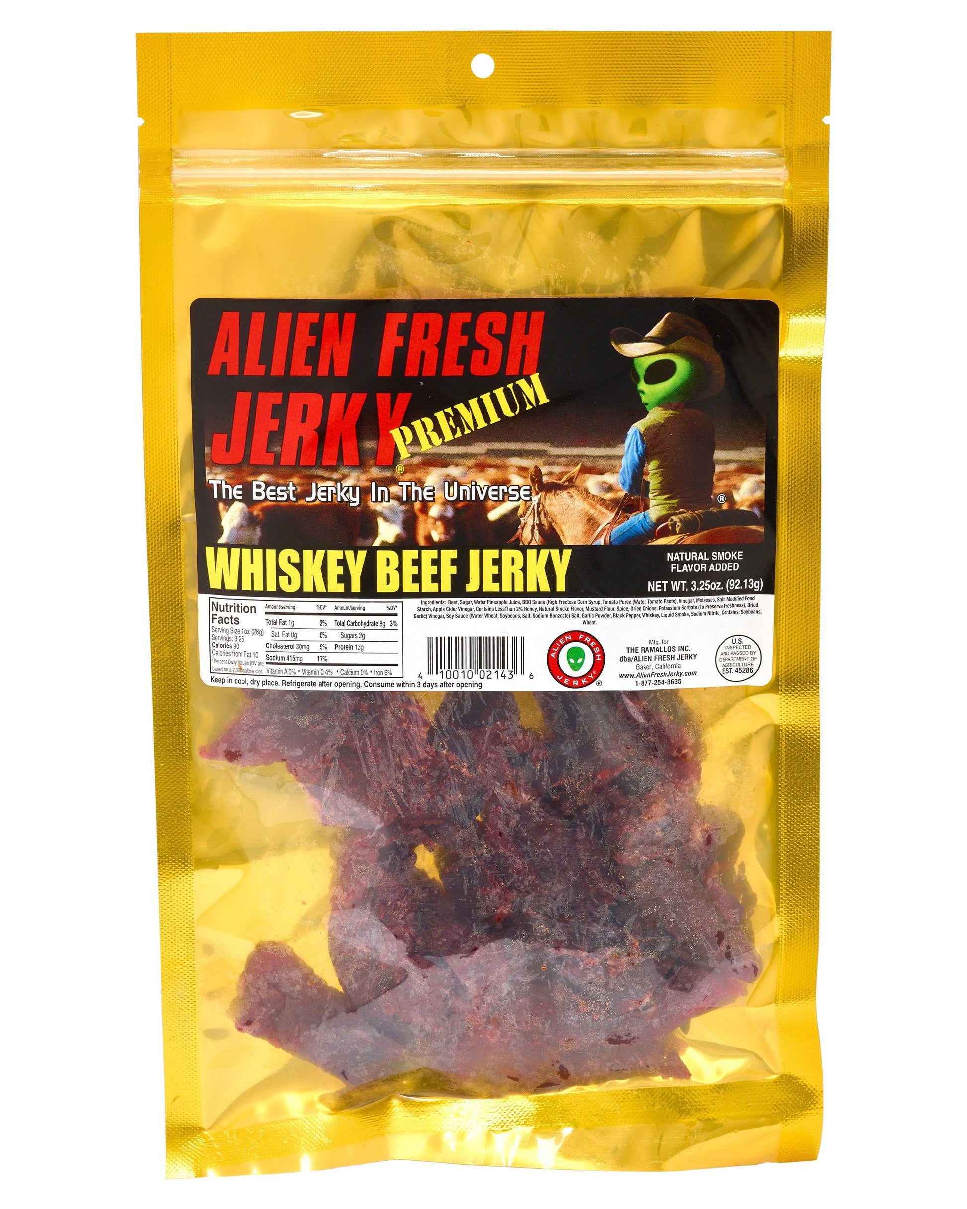 Whiskey Beef Jerky (3.25 oz)