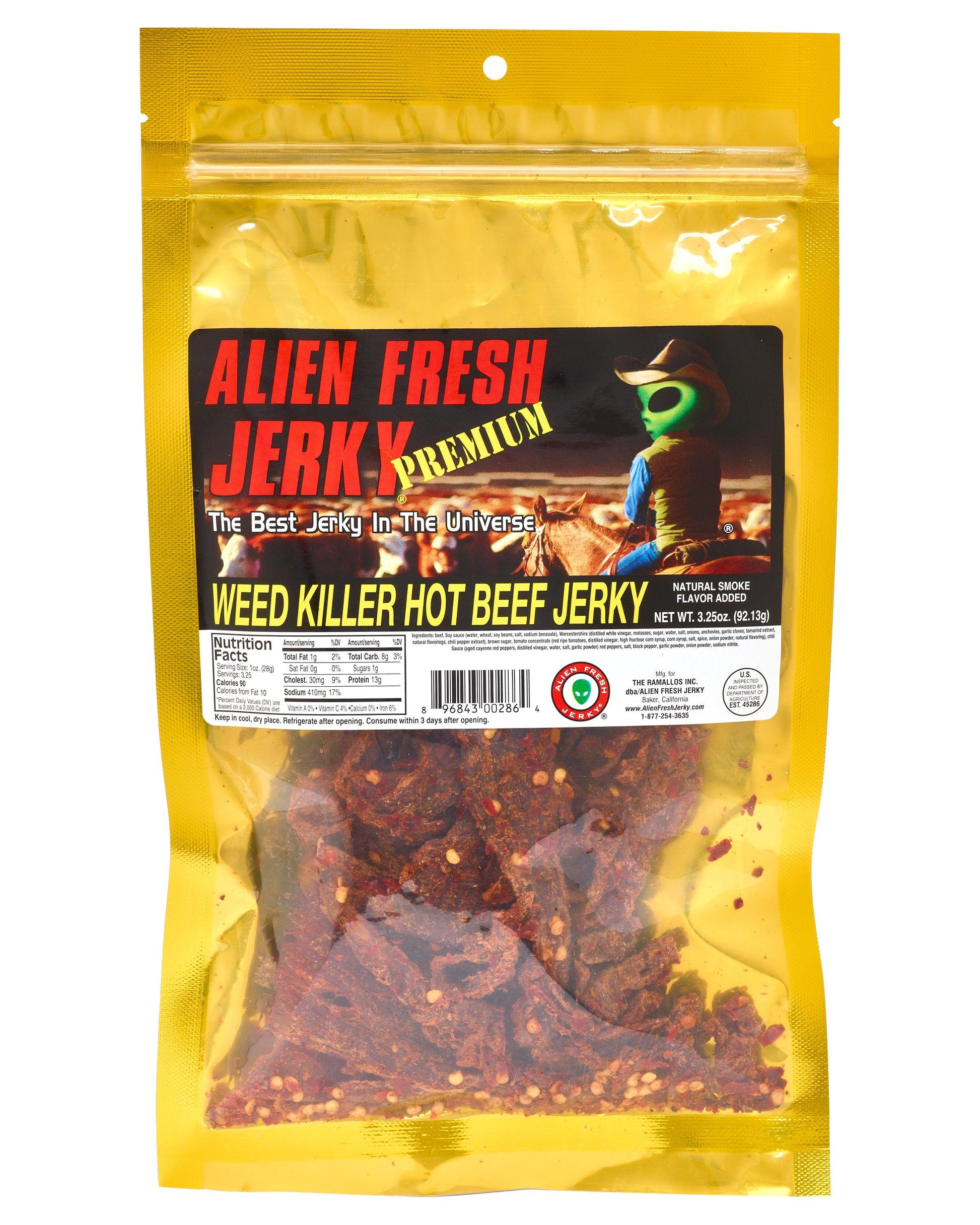Weed Killer Hot Beef Jerky (3.25 oz)