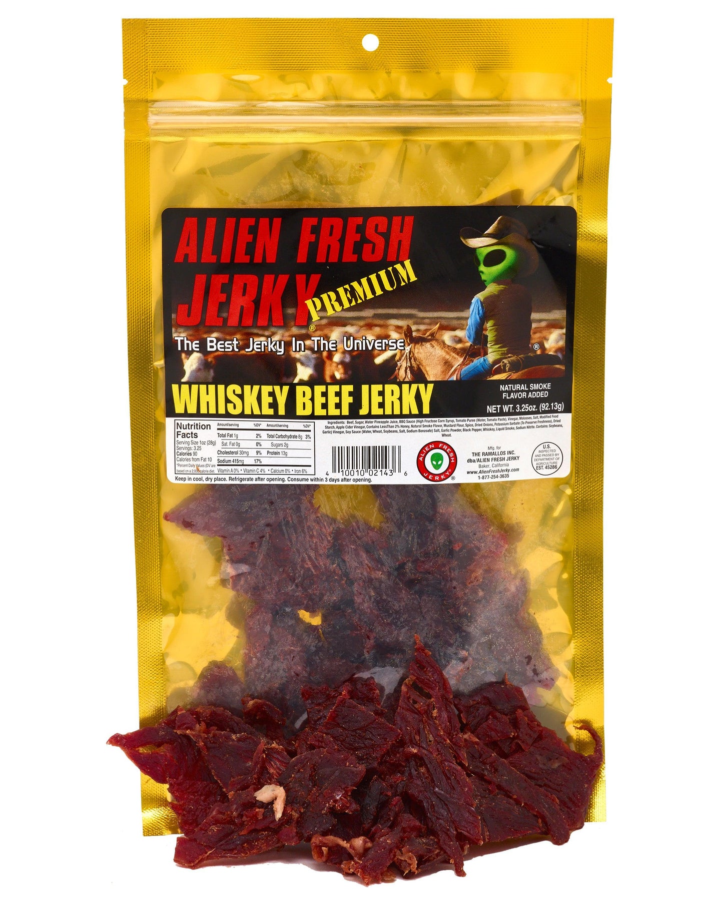 Whiskey Beef Jerky (3.25 oz)