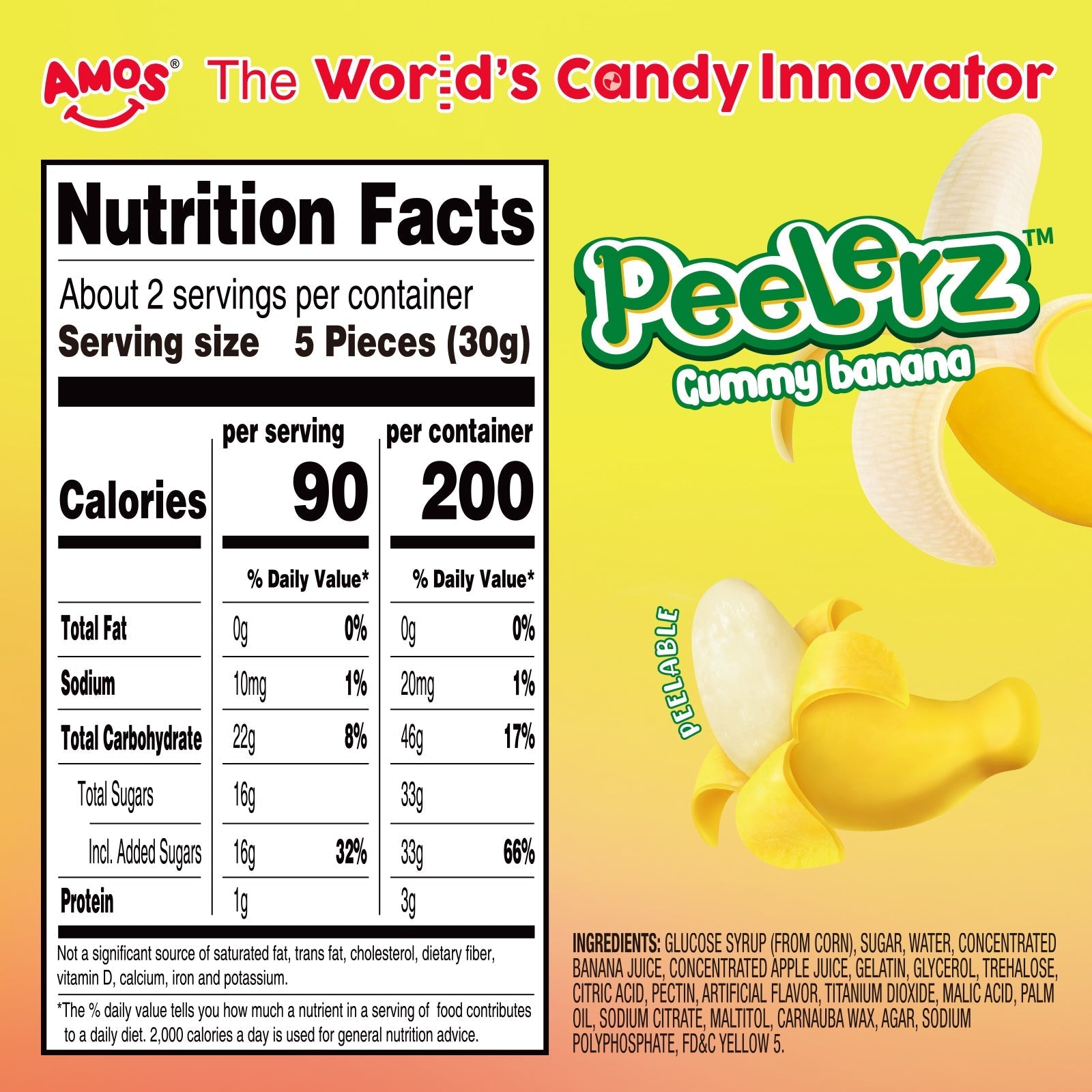 Peelerz - Peelable Banana Gummy - 62g/bag