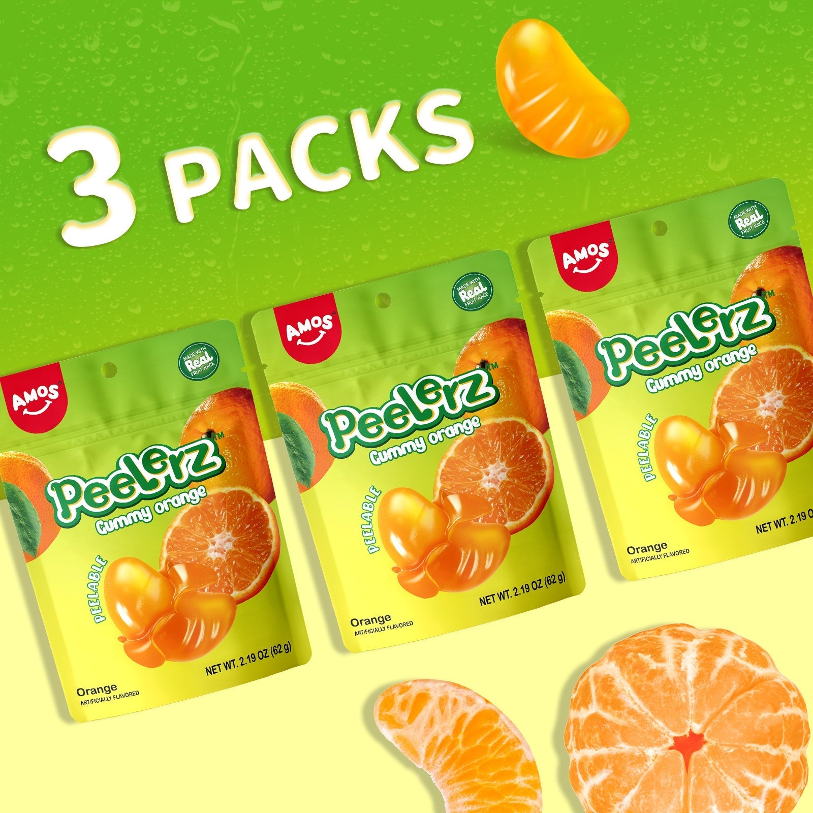 Peelerz - Peelable Orange Gummy - 62g/bag