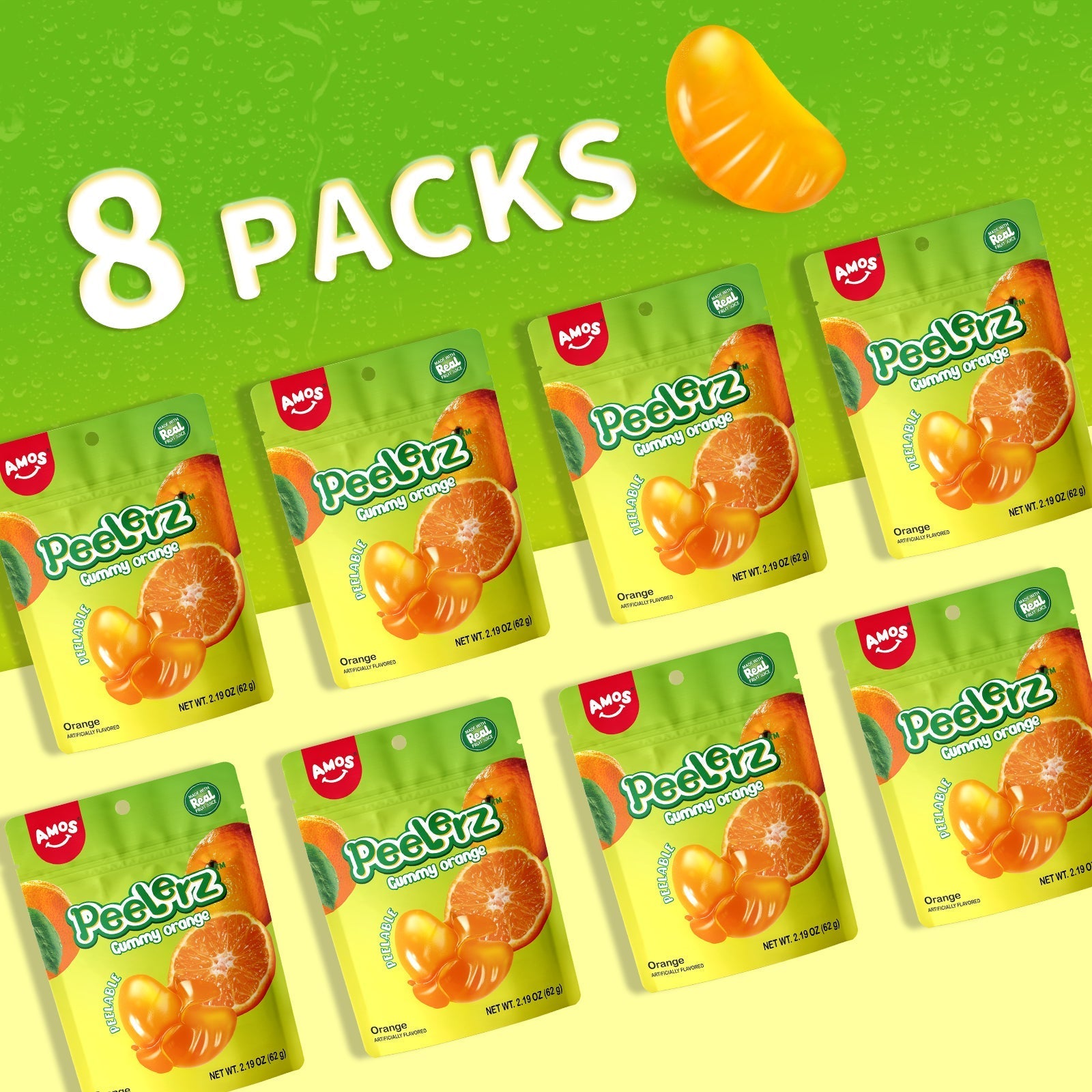 Peelerz - Peelable Orange Gummy - 62g/bag