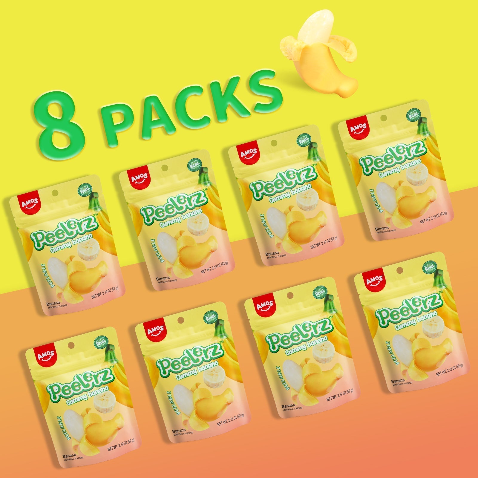 Peelerz - Peelable Banana Gummy - 62g/bag