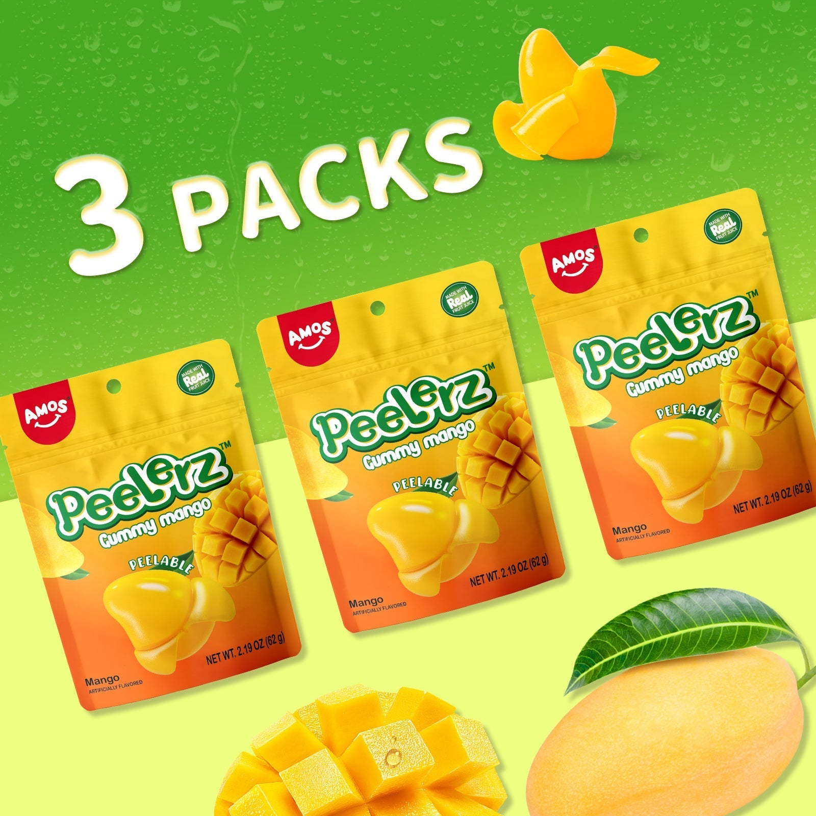 Peelerz - Peelable Mango Gummy - 62g/bag