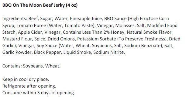 BBQ on the Moon Beef Jerky (3.25 oz)