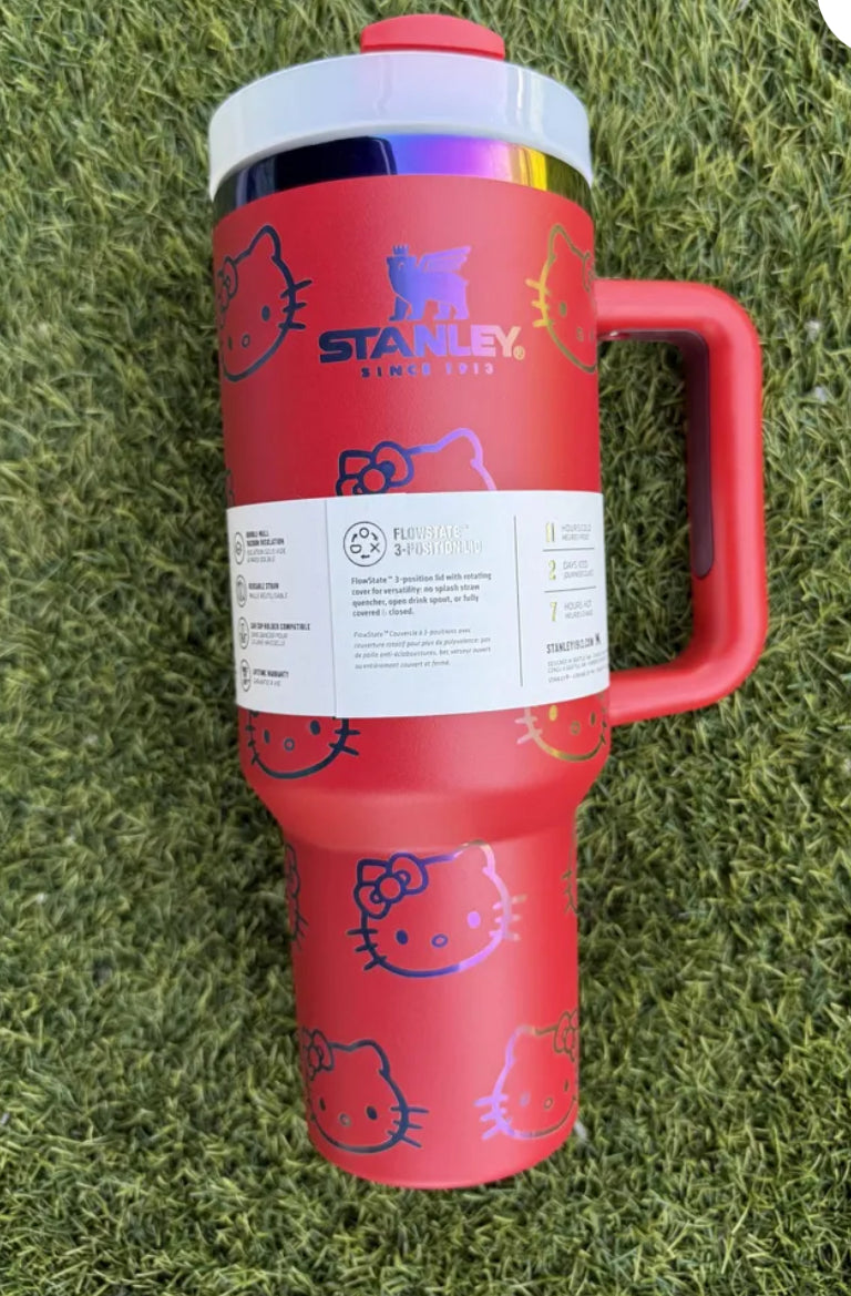 Custom Hello Kitty & Kuromi 40oz Tumbler – Cute Pink Personalized Cup, Kawaii Gift, Sanrio Drinkware, Limited Edition!