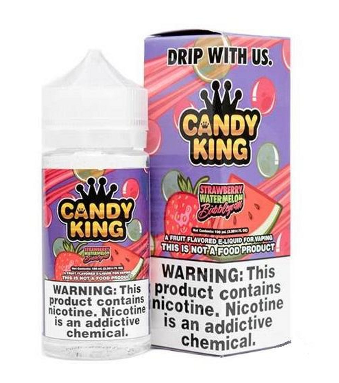 Candy King Strawberry Watermelon Bubble Gum 100ml