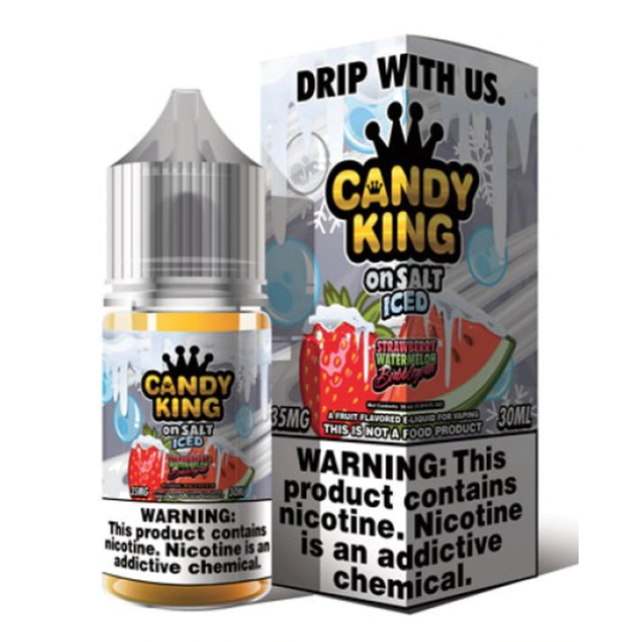 Candy King Strawberry Watermelon Bubblegum on Salt Iced 30ml