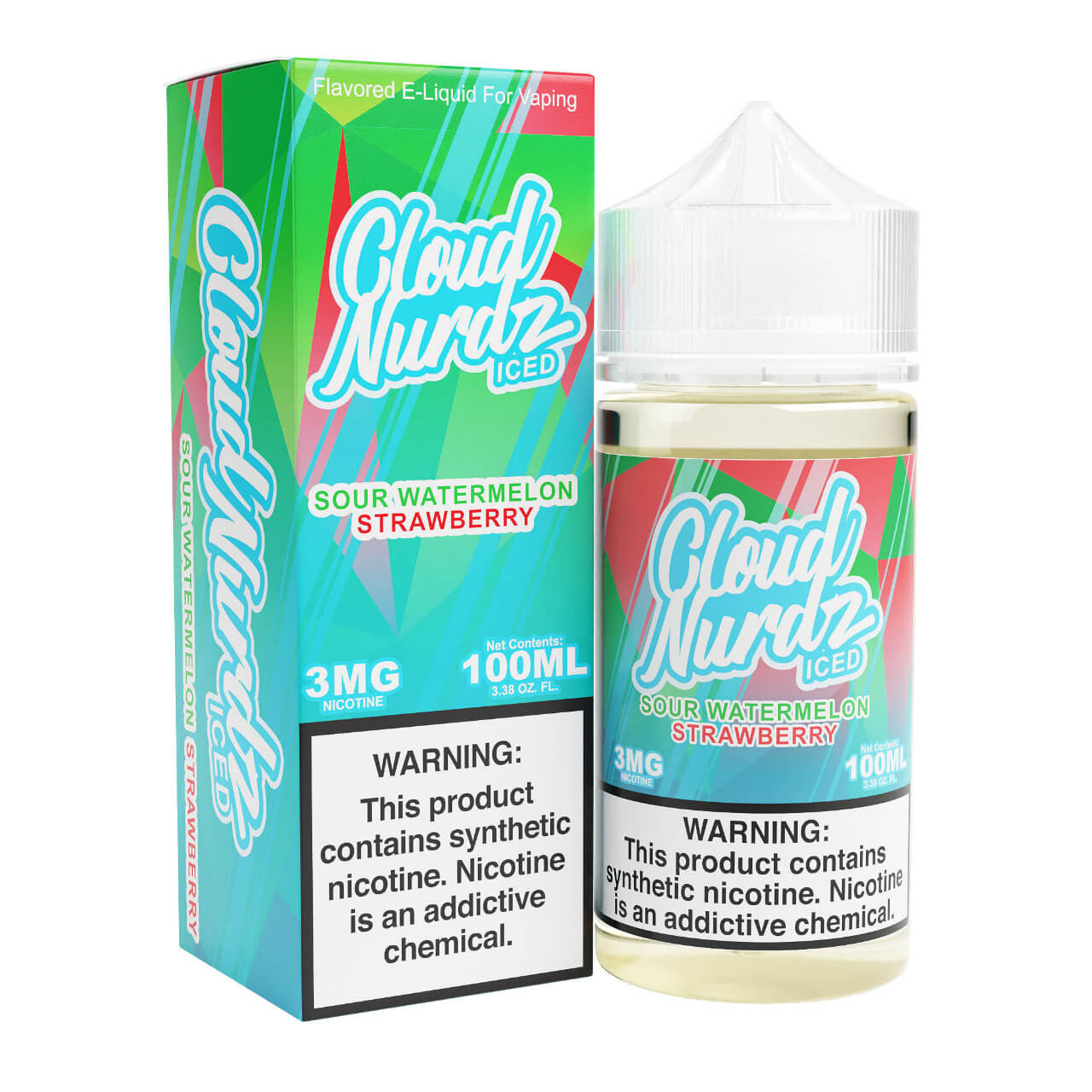 Cloud Nurdz Iced Sour Watermelon Strawberry 100ml