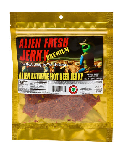 ALIEN EXTREME HOT Beef Jerky (2 oz)