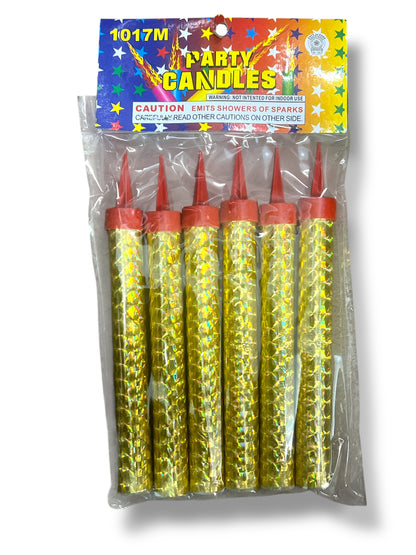King Of Sparklers Pack Of 6 Gold Wrapping Sparkling Candles For Bottle Service Birthday Wedding Sweet 16 Party Candle (Pack Of 6 Gold) Size Medium