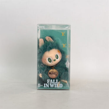 LABUBU The Monsters Diy Green Vinyl Plush Doll 17cm Keychain With box