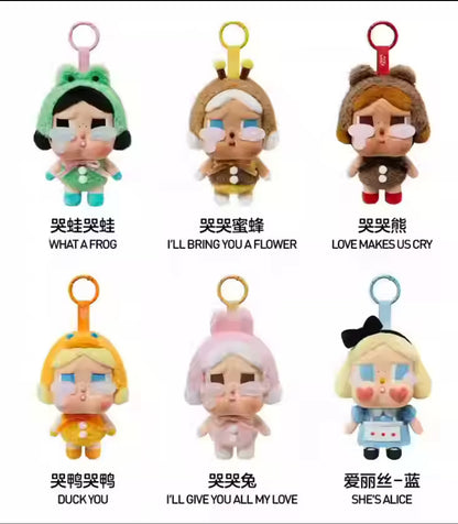 Crybaby Crying Again Series Vinyl Face Plush Blind Box Cute Doll Toy Anime Pendant Keychain Mystery Surprise Kids Gift Set of 6 Boxes