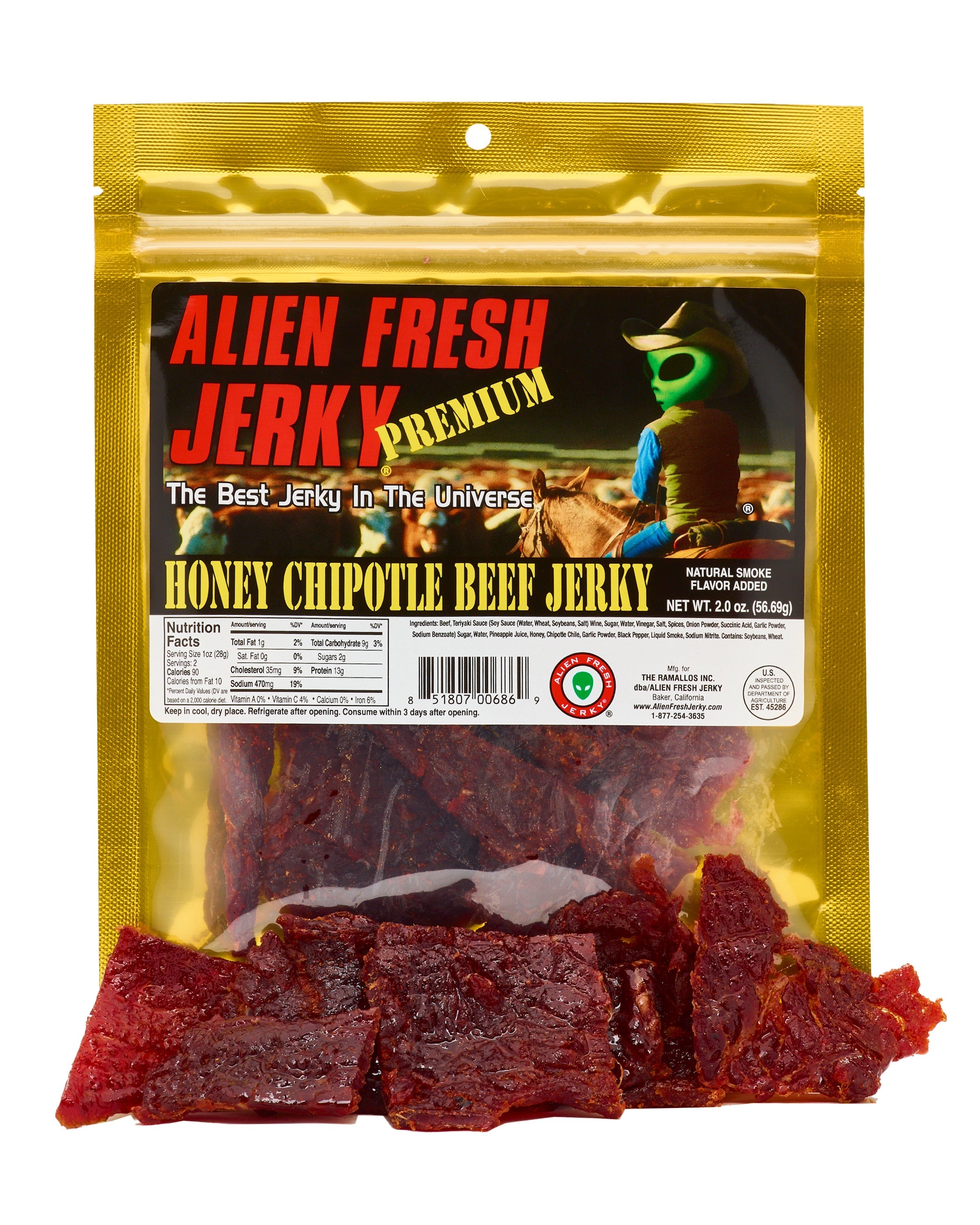 Honey Chipotle Beef Jerky (2 oz)