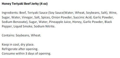 Honey Teriyaki Beef Jerky (3.25 oz)