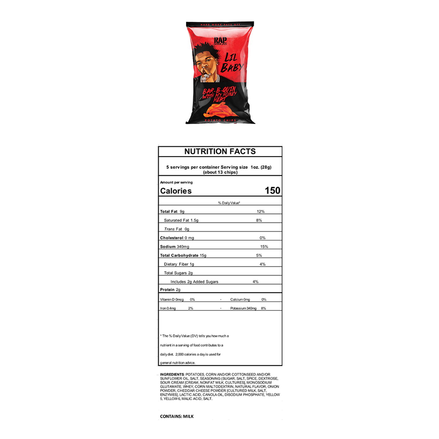 Lil Baby | Bar-B-Quin with my Honey Heat Potato Chips (6 Bags)
