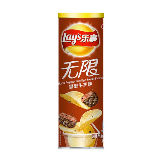 Exotic Lay’s Black Pepper Rid Eye Steak Pringles