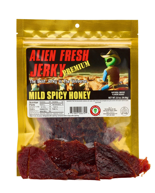 Mild Spicy Honey Jerky (2 oz)