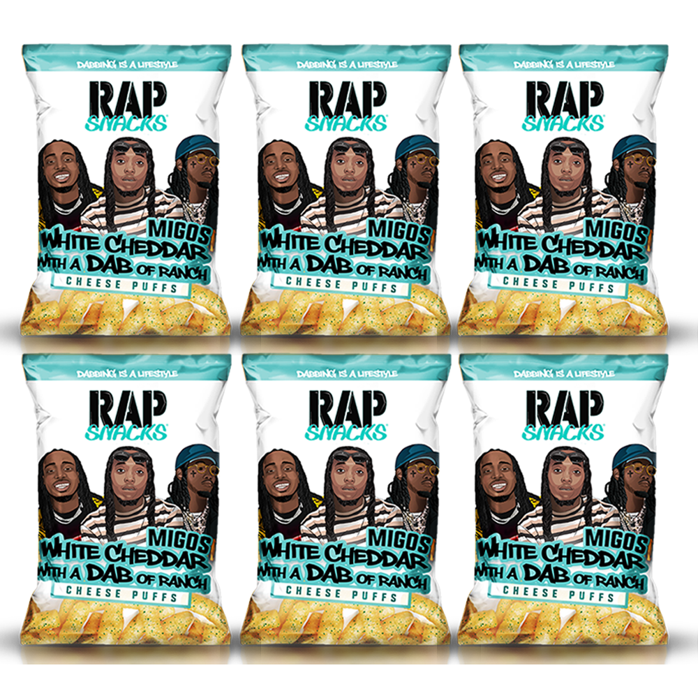 Migos | White Cheddar with a Dab of Ranch Cheese Puffs (6 Bags)
