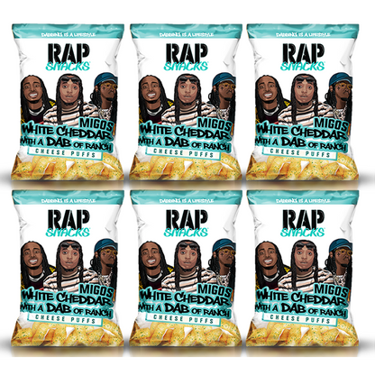 Migos | White Cheddar with a Dab of Ranch Cheese Puffs (6 Bags)