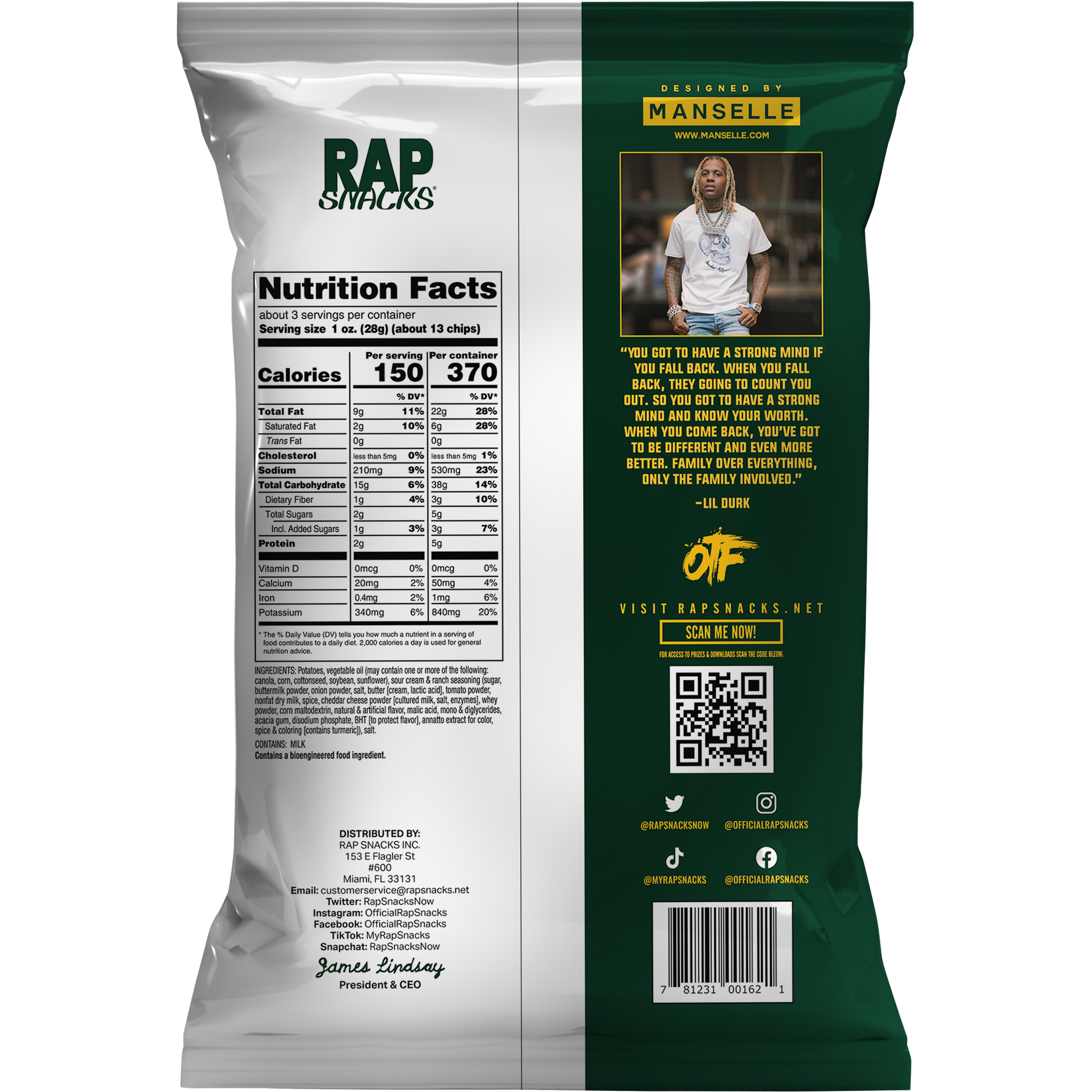 Lil Durk | Buttermilk Ranch Oowee Wavy (6 Bags)