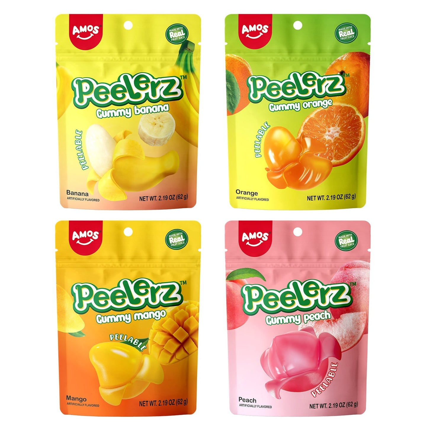 Peelerz - Peelable Gummy (Mix Flavor-4 bags) - 62g/bag