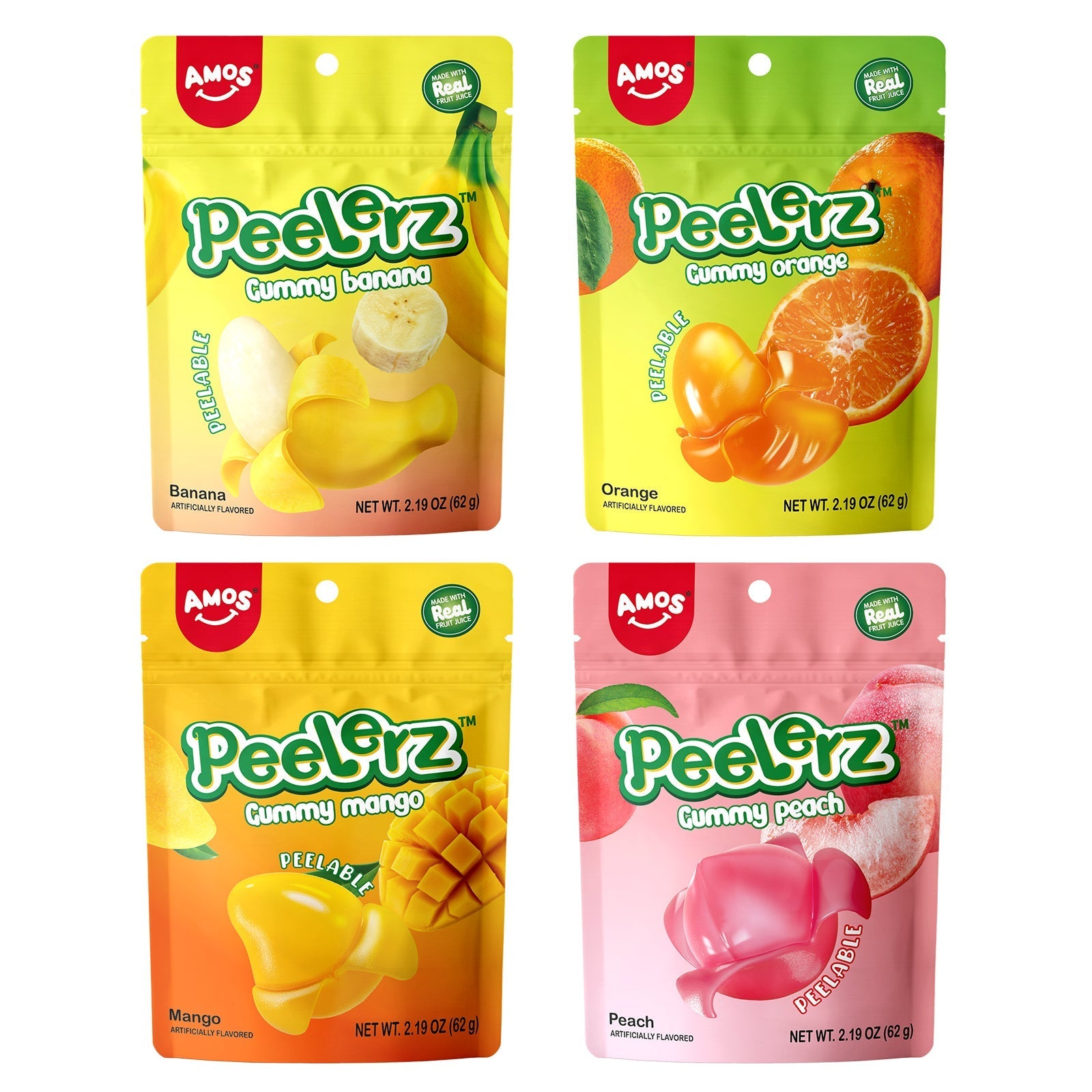 Peelerz - Peelable Gummy (Mix Flavor-4 bags) - 62g/bag