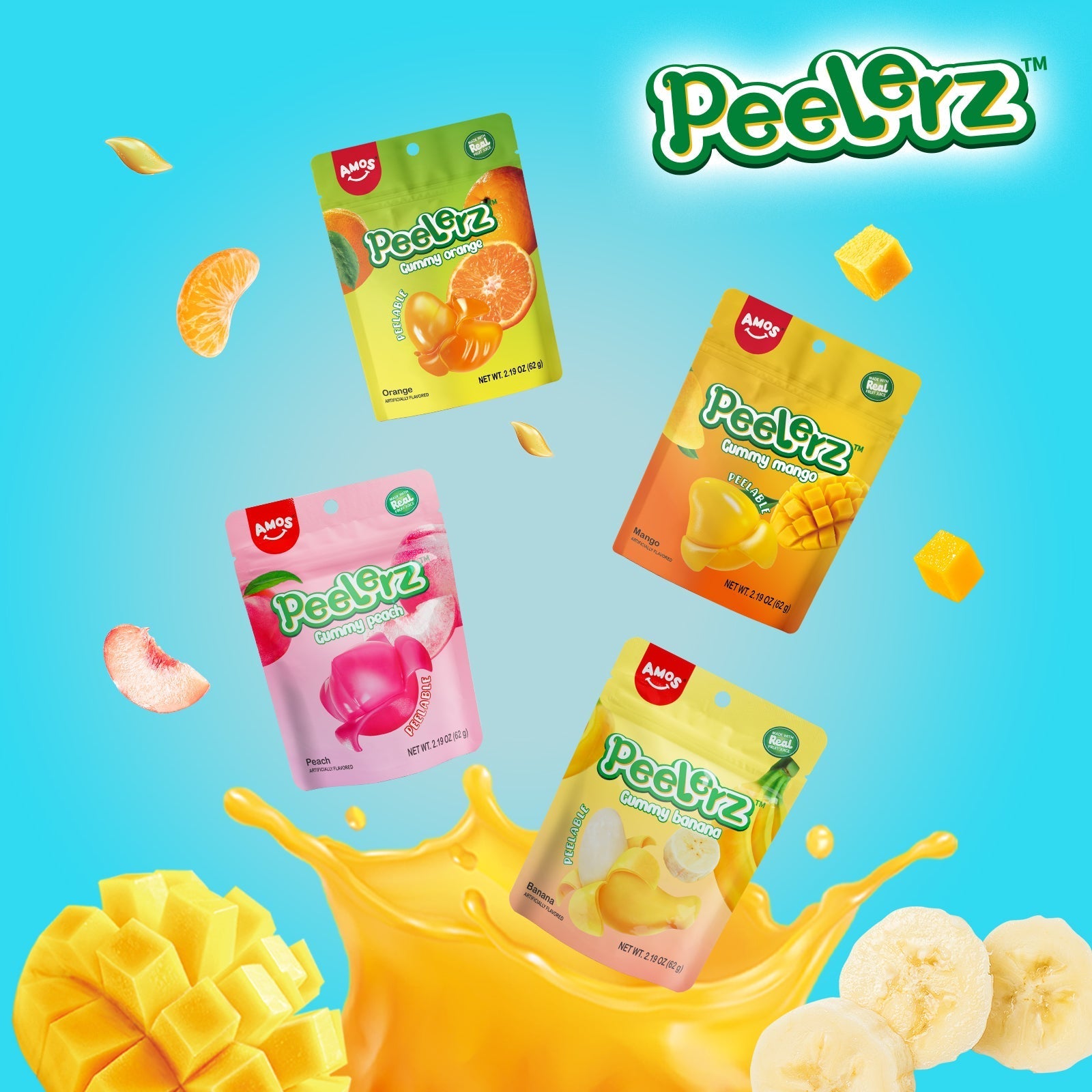 Peelerz - Peelable Gummy (Mix Flavor-4 bags) - 62g/bag