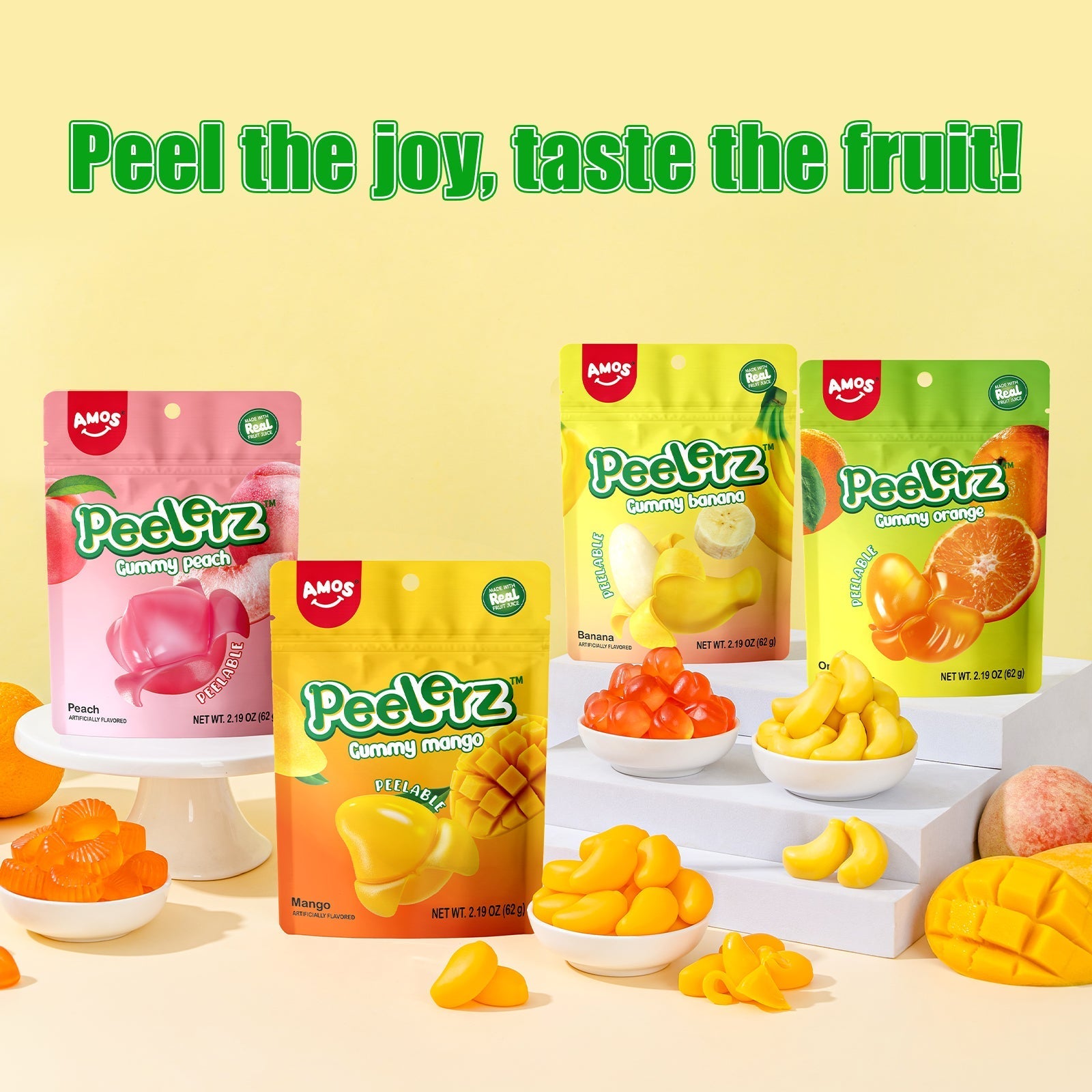 Peelerz - Peelable Gummy (Mix Flavor-4 bags) - 62g/bag