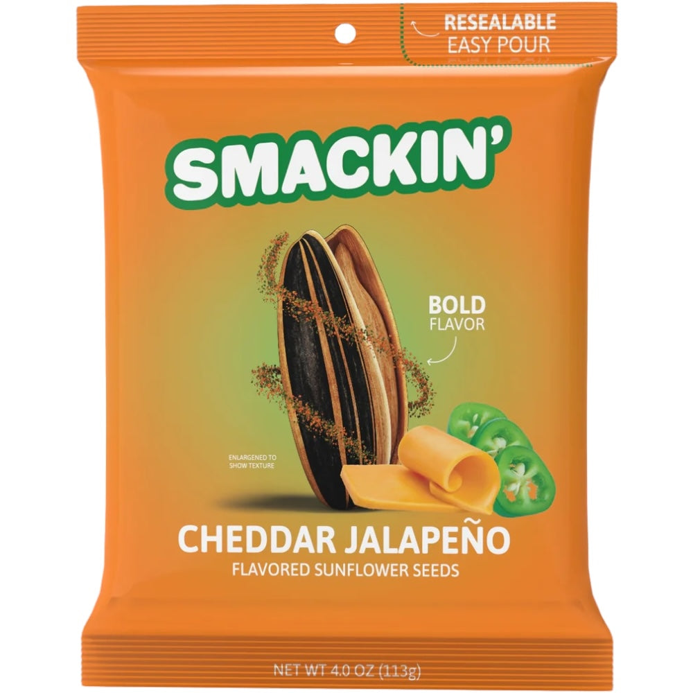 Smackin' Seeds Cheddar Jalapeno 4 oz- 12 Count