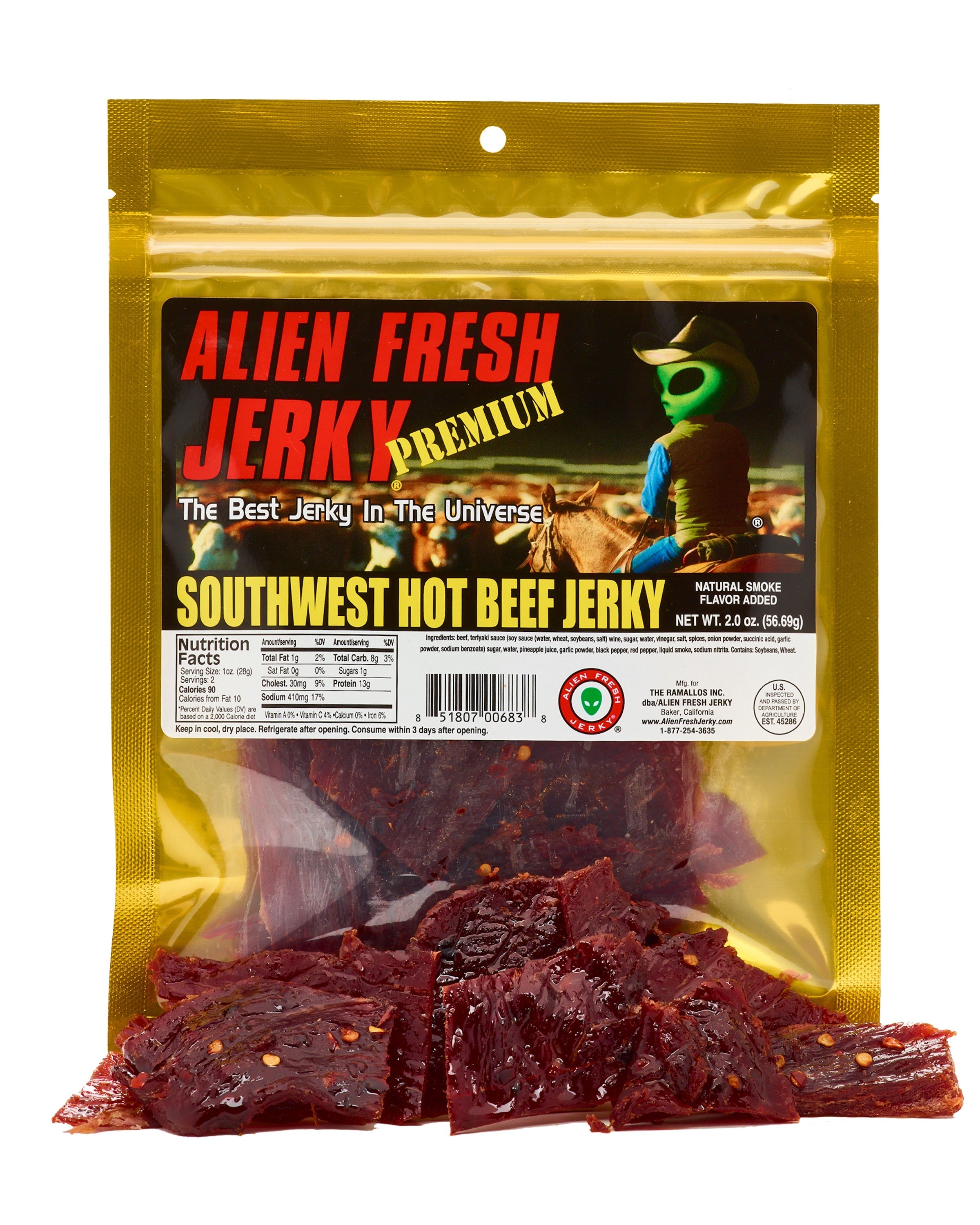 Southwest Hot Beef Jerky (2 oz)