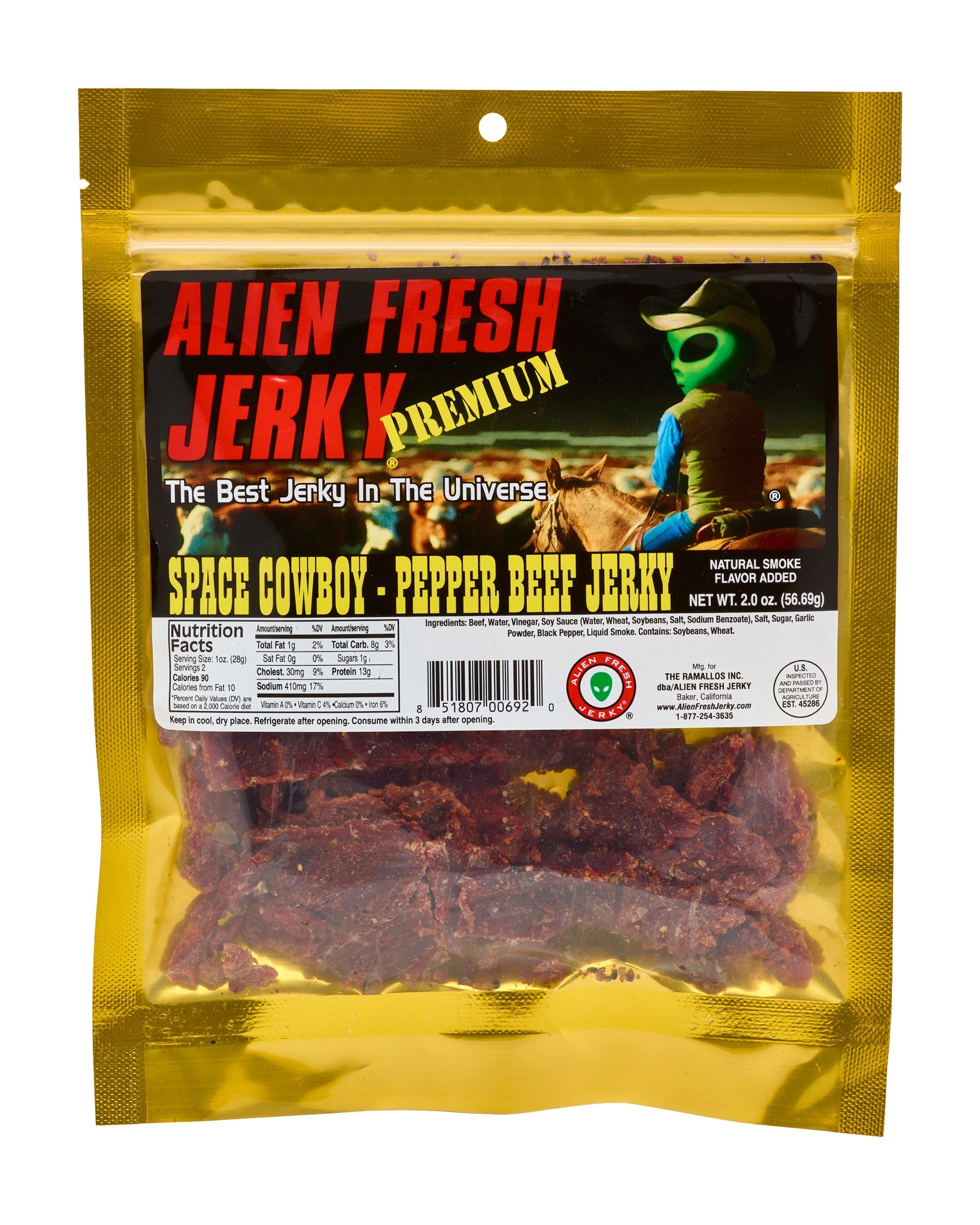 Space Cowboy Pepper Beef Jerky (2 oz)