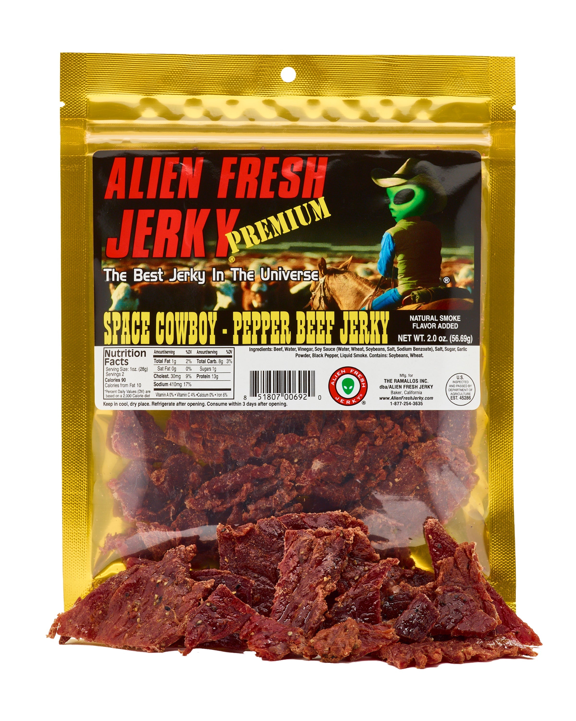 Space Cowboy Pepper Beef Jerky (2 oz)