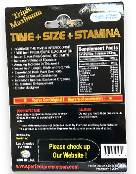 PremierZen Perfect Black 7000 Male Enhancement Capsule Time Size Stamina