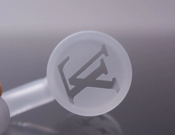 LV FROSTED GRAPHICS QUARTZ BANGER RIG NAIL