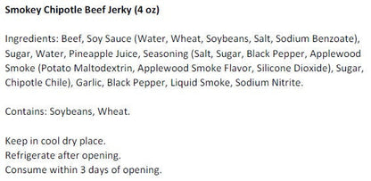 Smokey Chipotle Beef Jerky (3.25 oz)