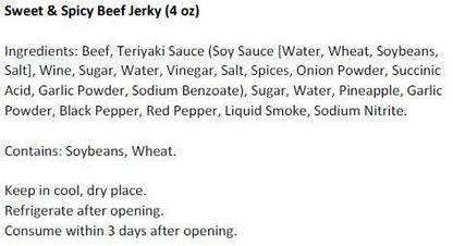 Sweet & Spicy Beef Jerky (3.25 oz)